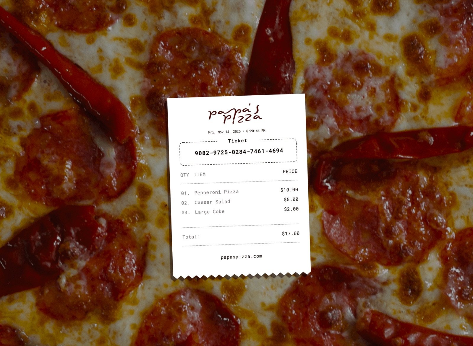 Papa's Pizza brand pattern